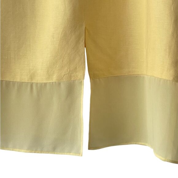 Plaza South Linen Blend Yellow MIDI Skirt with butterfly embroidery sequin Sz 18 - Picture 3 of 10